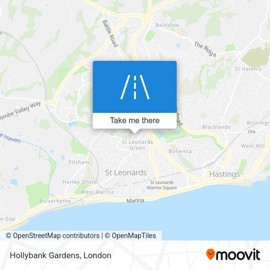 Hollybank Gardens map