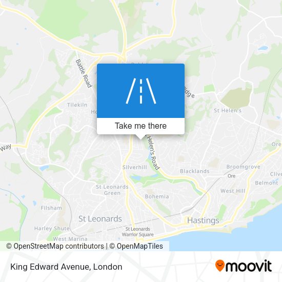 King Edward Avenue map