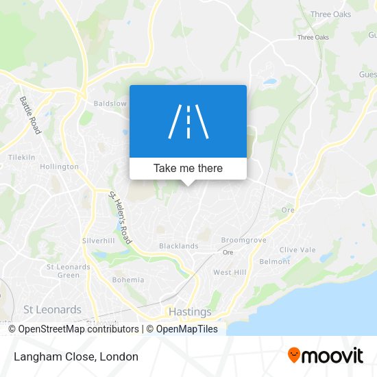 Langham Close map