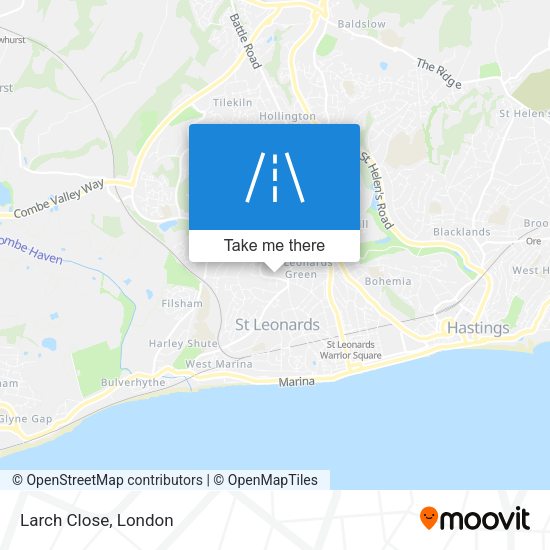 Larch Close map
