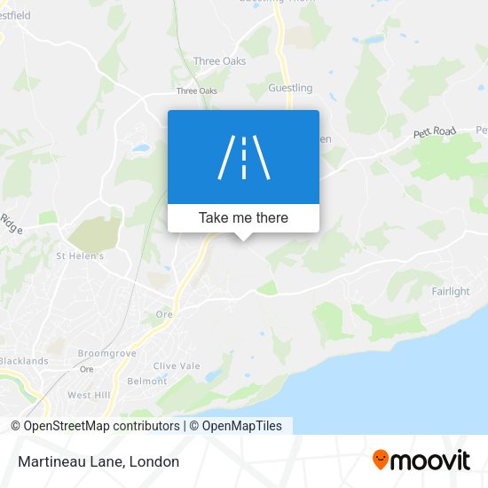 Martineau Lane map