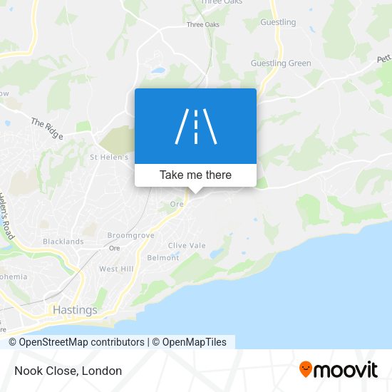 Nook Close map