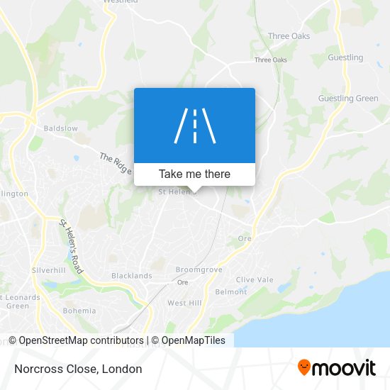 Norcross Close map