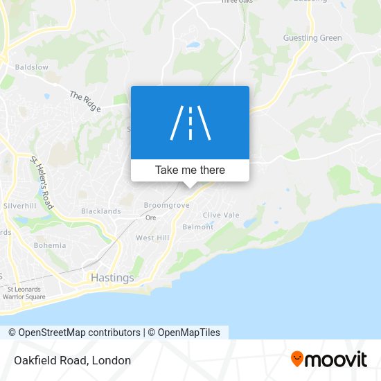 Oakfield Road map