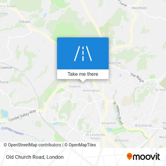 Old Church Road map