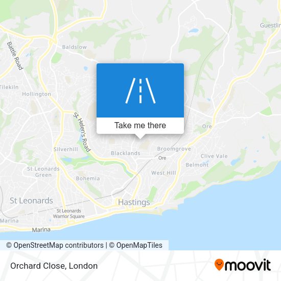 Orchard Close map