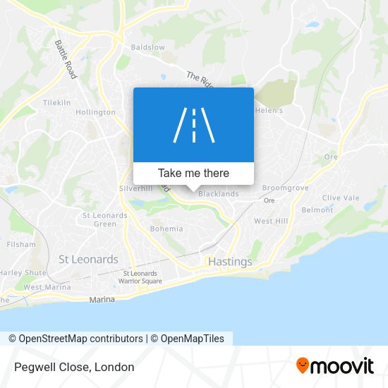 Pegwell Close map