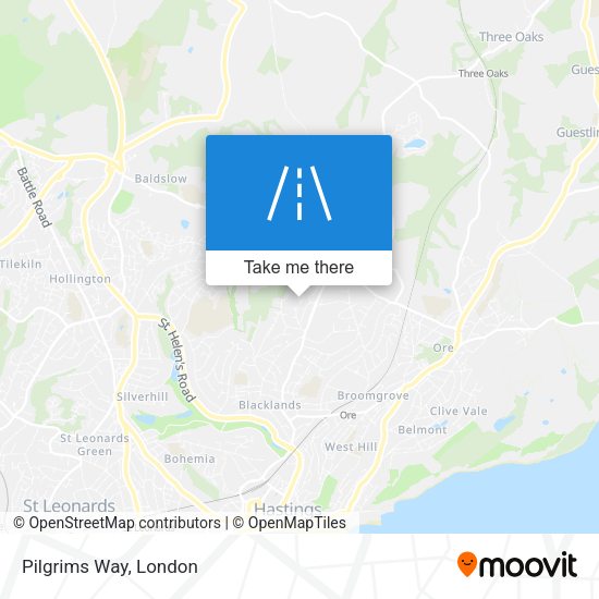 Pilgrims Way map