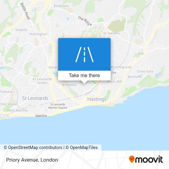 Priory Avenue map