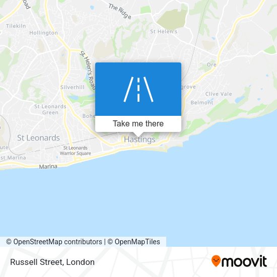 Russell Street map