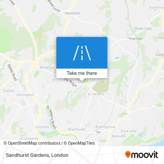 Sandhurst Gardens map