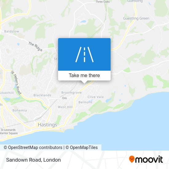 Sandown Road map