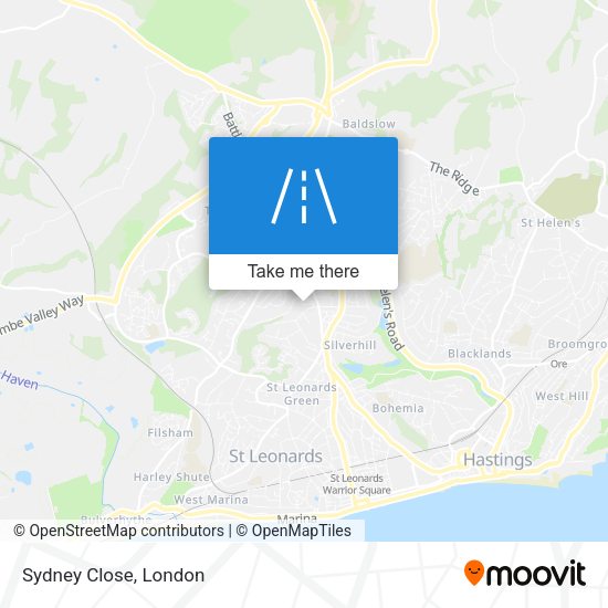 Sydney Close map