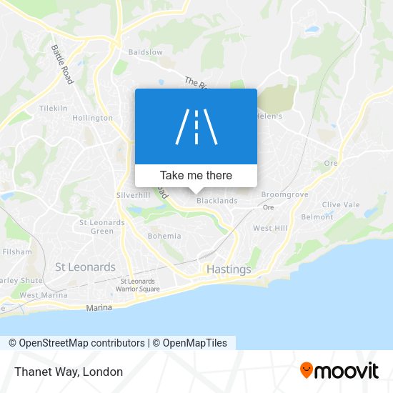 Thanet Way map