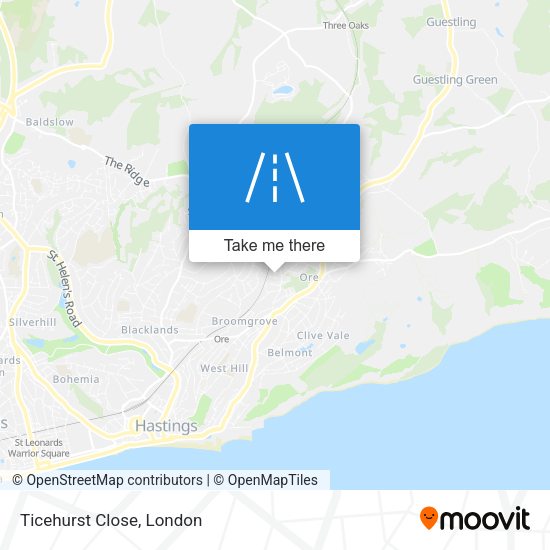 Ticehurst Close map