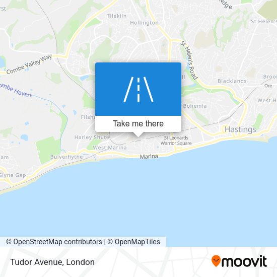 Tudor Avenue map