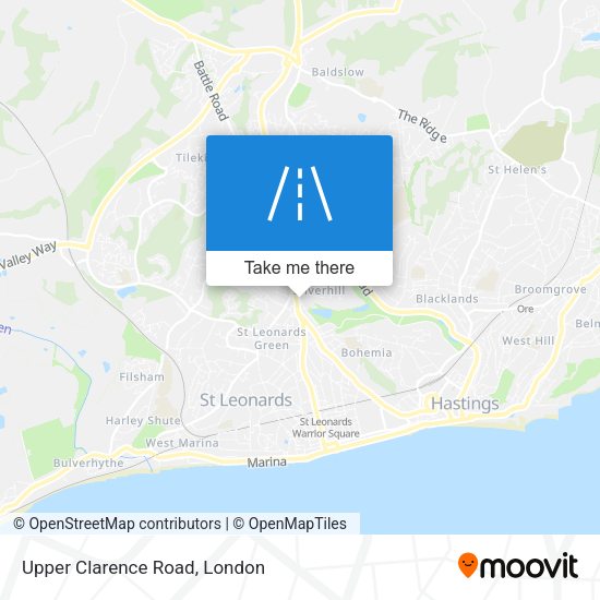 Upper Clarence Road map