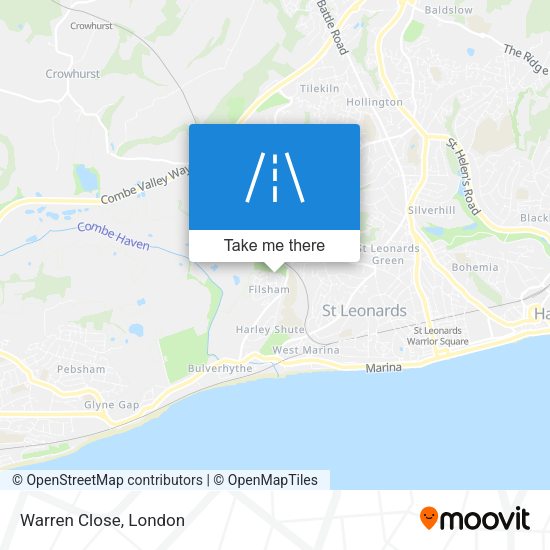 Warren Close map