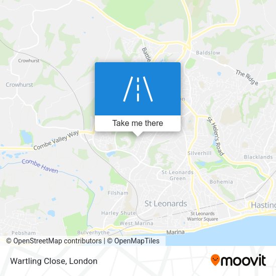 Wartling Close map