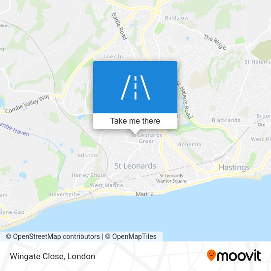 Wingate Close map