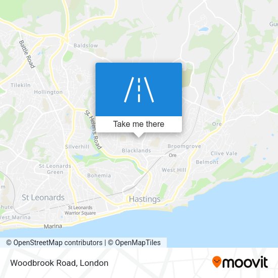 Woodbrook Road map
