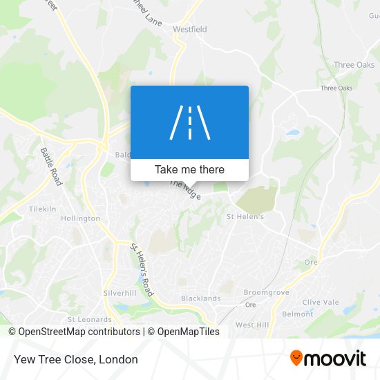 Yew Tree Close map