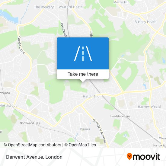 Derwent Avenue map