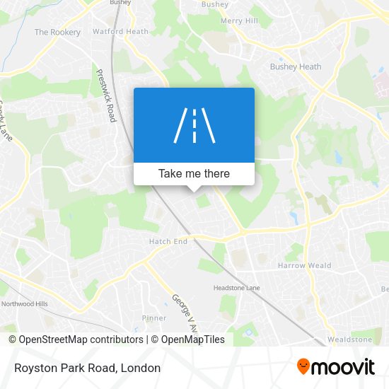 Royston Park Road map