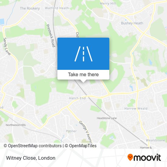 Witney Close map