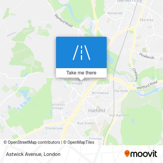 Astwick Avenue map