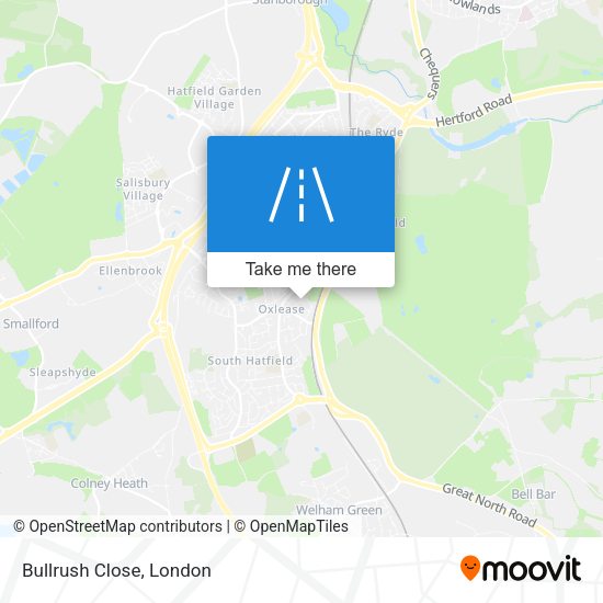 Bullrush Close map