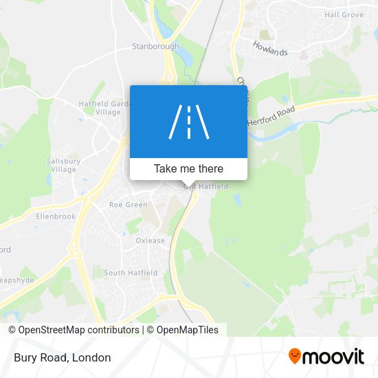 Bury Road map