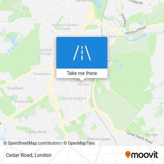 Cedar Road map