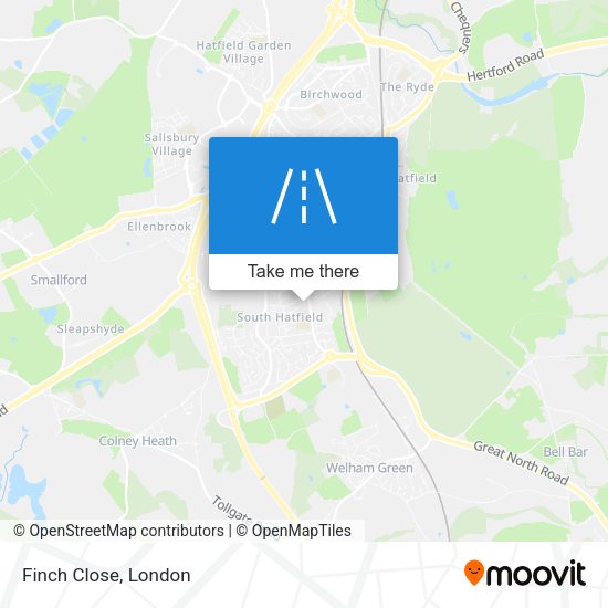 Finch Close map