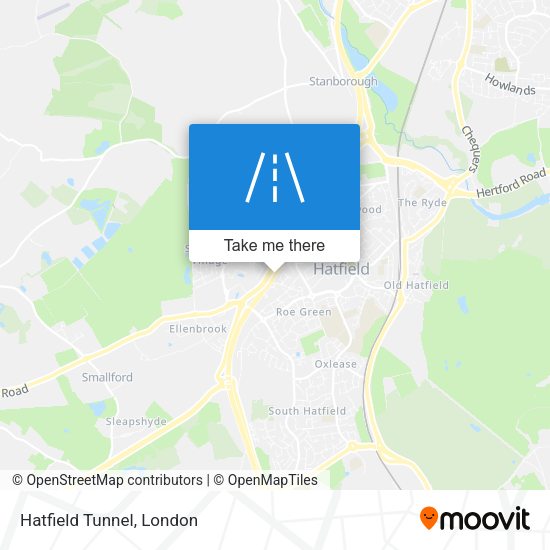 Hatfield Tunnel map