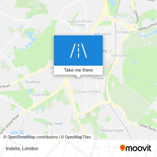 Indells map