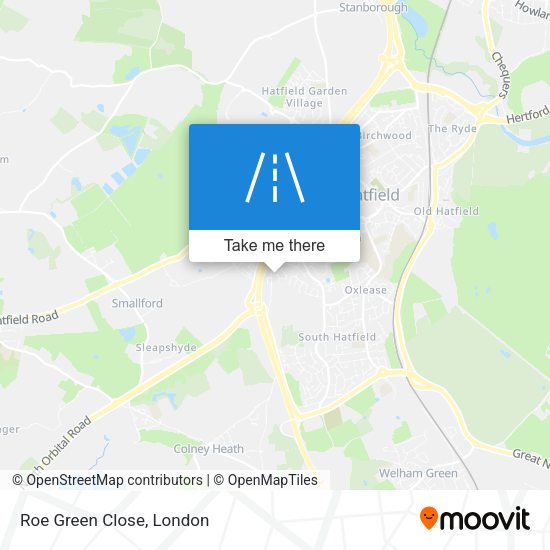 Roe Green Close map