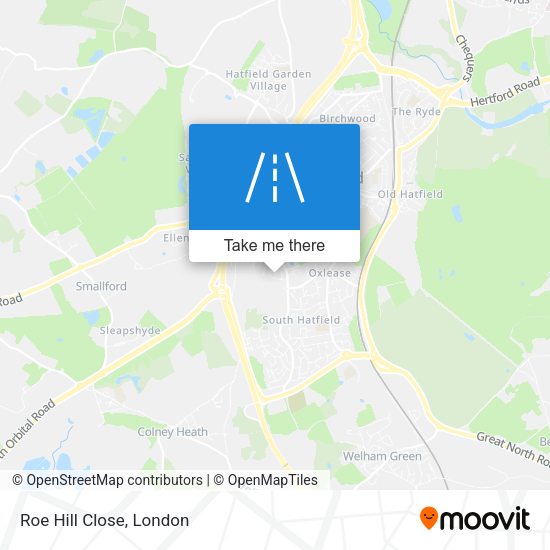 Roe Hill Close map