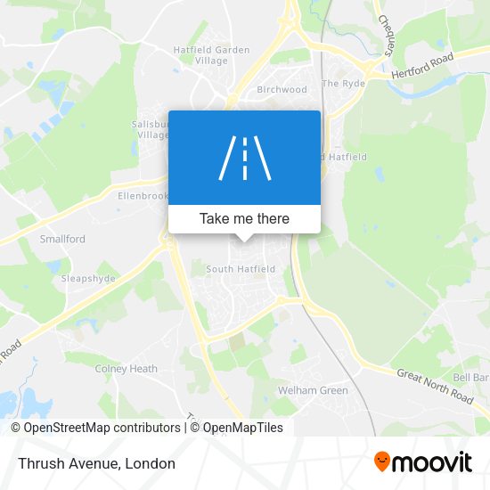 Thrush Avenue map