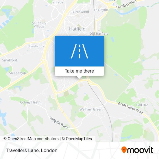 Travellers Lane map
