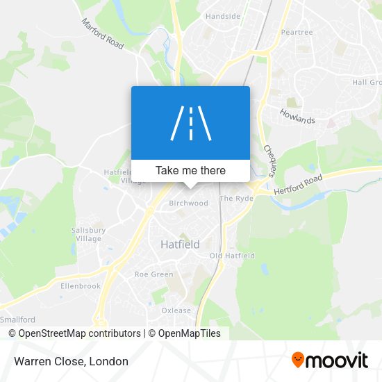 Warren Close map