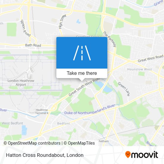 Hatton Cross Roundabout map