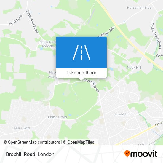 Broxhill Road map