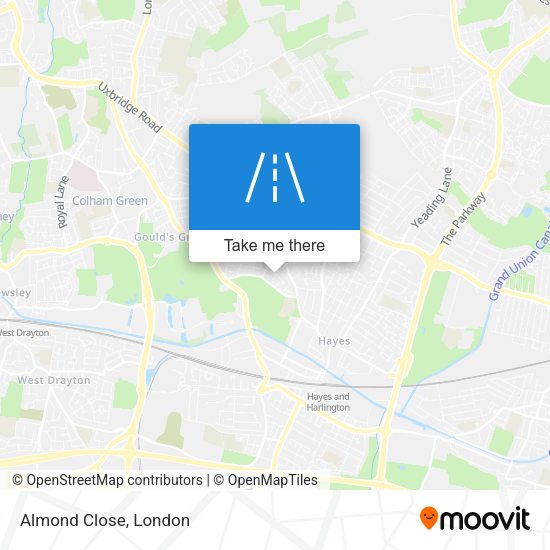 Almond Close map