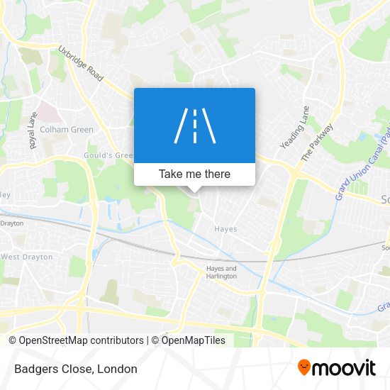 Badgers Close map