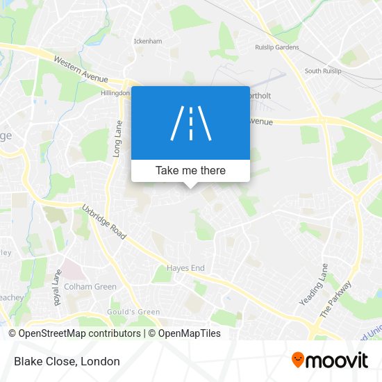 Blake Close map