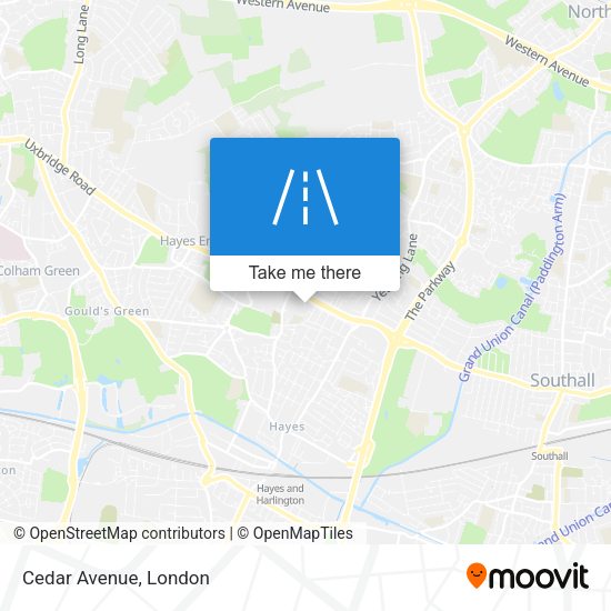 Cedar Avenue map
