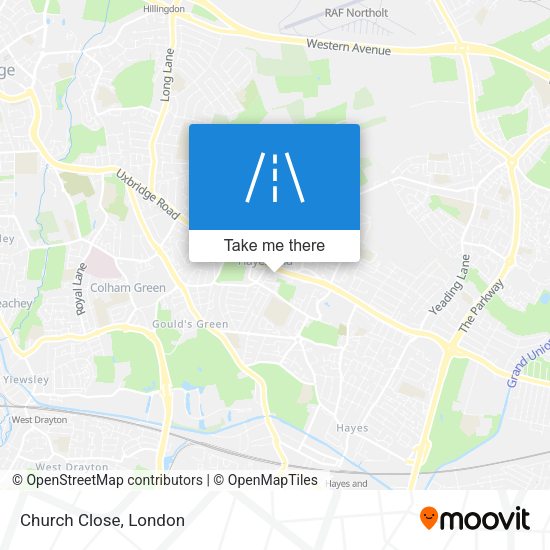Church Close map
