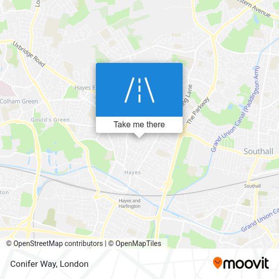 Conifer Way map