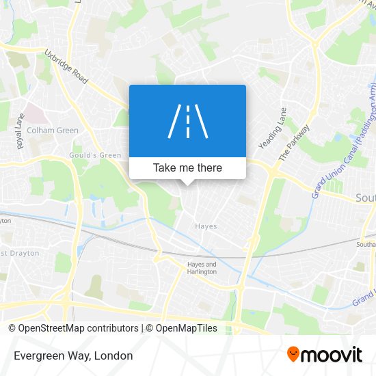 Evergreen Way map